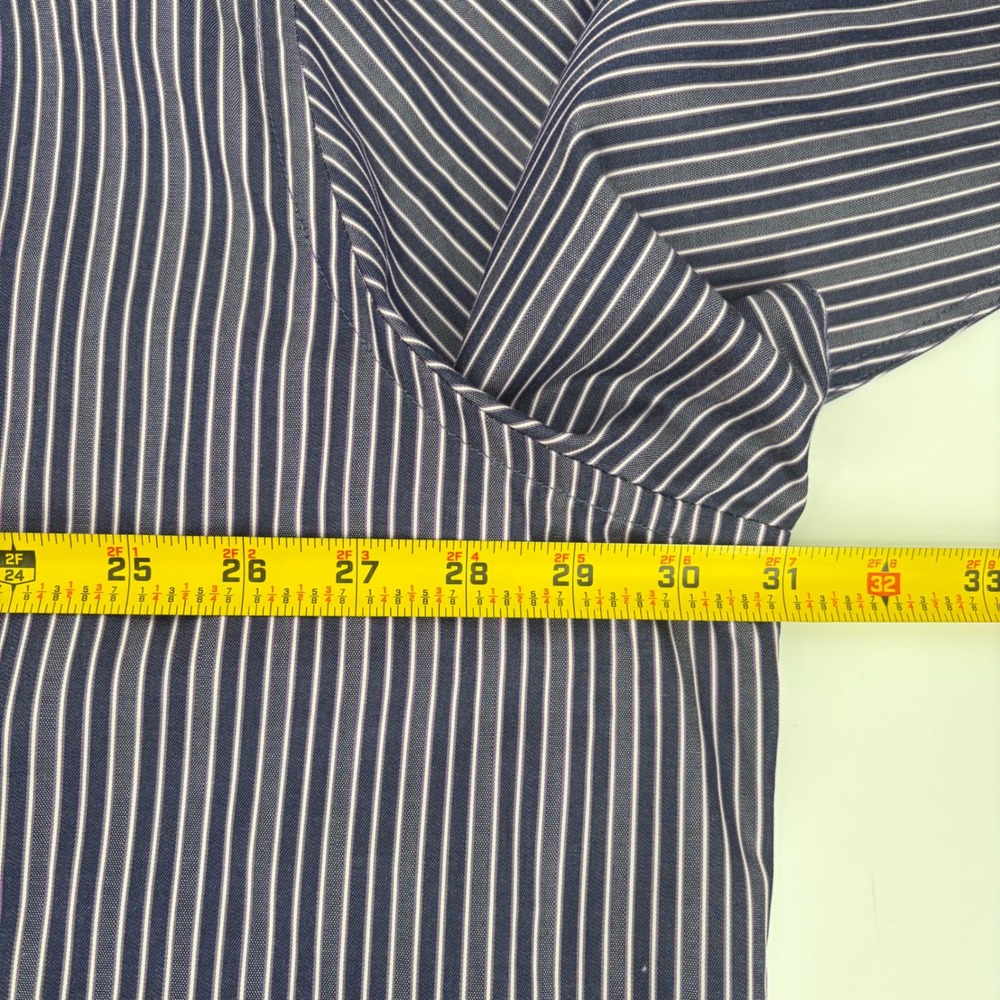 Inserch Button Down Shirt Mens 4XL Purple White Stripe Paisley Jacquard Cotton - Picture 10 of 11